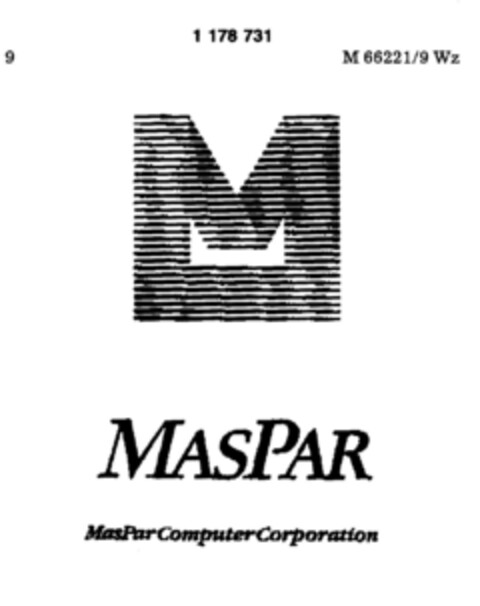 MASPAR MasParComputerCorporation Logo (DPMA, 16.11.1989)