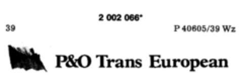 P&O Trans European Logo (DPMA, 09.02.1991)