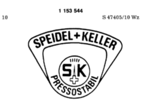 SPEIDEL+KELLER S+K PRESSOSTABIL Logo (DPMA, 10/21/1988)