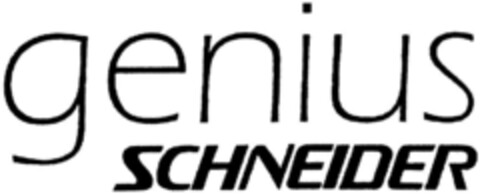 genius SCHNEIDER Logo (DPMA, 09.07.1993)