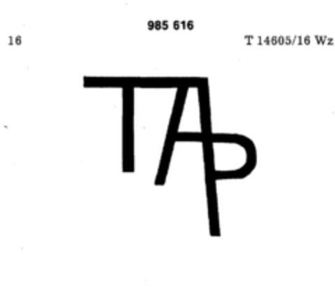 TAP Logo (DPMA, 02.10.1971)