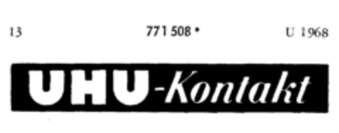 UHU-Kontakt Logo (DPMA, 12/12/1962)