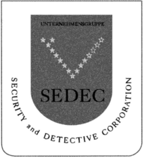 UNTERNEHMENSGRUPPE SEDEC SECURITY and DETECTIVE CORPORATION Logo (DPMA, 31.07.1993)