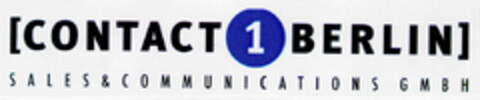 [CONTACT 1 BERLIN] SALES & COMMUNICATIONS GMBH Logo (DPMA, 02.04.2001)