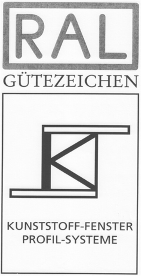 RAL GÜTEZEICHEN KUNSTSTOFF-FENSTER PROFIL-SYSTEME Logo (DPMA, 08/08/2008)