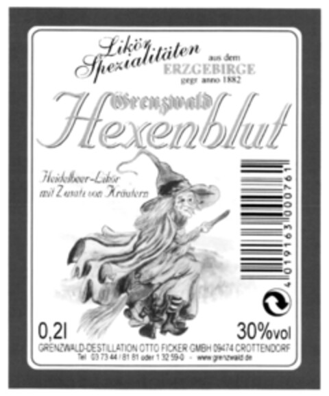 Grenzwald Hexenblut Logo (DPMA, 06.03.2010)