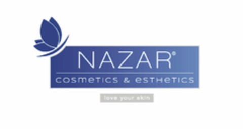 NAZAR cosmetics & esthetics, love your skin Logo (DPMA, 07.01.2016)