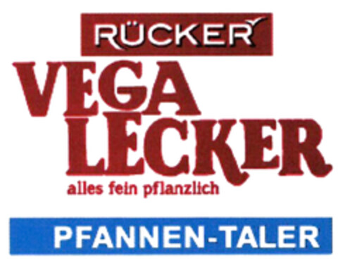 RÜCKER VEGA LECKER alles fein pflanzlich PFANNEN-TALER Logo (DPMA, 01/07/2023)