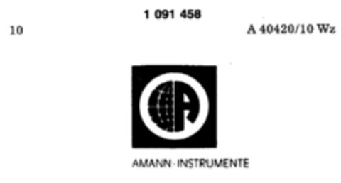 AMANN-INSTRUMENTE Logo (DPMA, 19.09.1985)