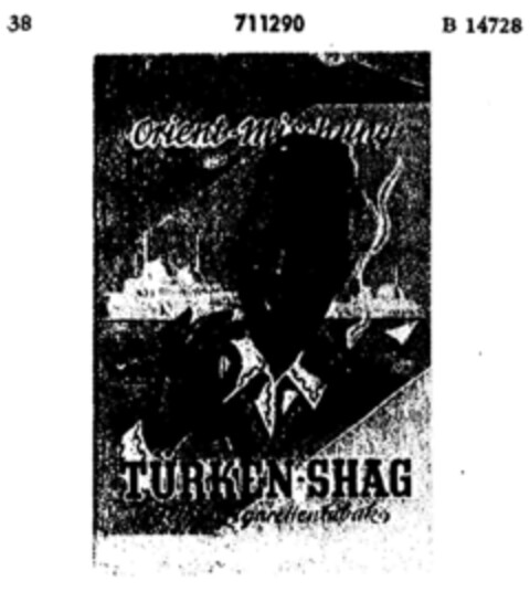 TÜRKEN-SHAG Feiner Zigarettentabak Logo (DPMA, 10/13/1956)