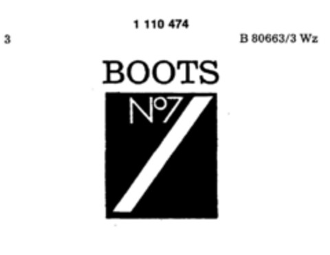 BOOTS N°7 Logo (DPMA, 12/08/1986)