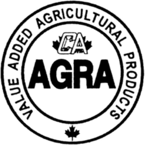 AGRA VALUE ADDED AGRICULTURAL PRODUCTS Logo (DPMA, 08/02/1994)