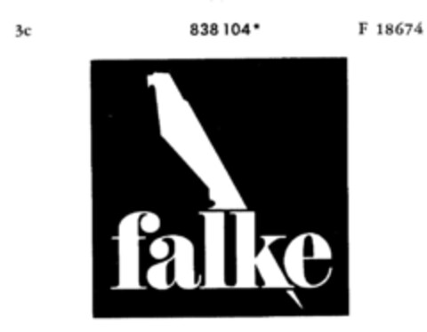 falke Logo (DPMA, 31.07.1967)
