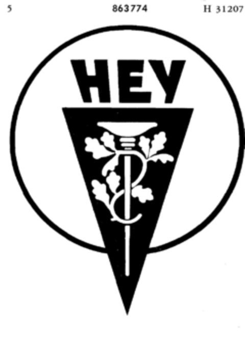 HEY Logo (DPMA, 09.03.1968)