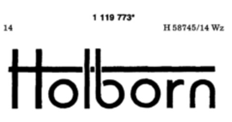 Holborn Logo (DPMA, 15.12.1987)