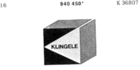 KLINGELE Logo (DPMA, 24.09.1975)