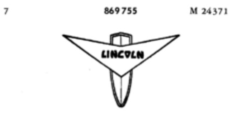 LINCOLN Logo (DPMA, 21.04.1965)