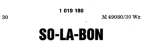 SO-LA-BON Logo (DPMA, 12/05/1980)