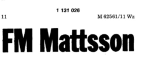 FM Mattsson Logo (DPMA, 16.03.1988)