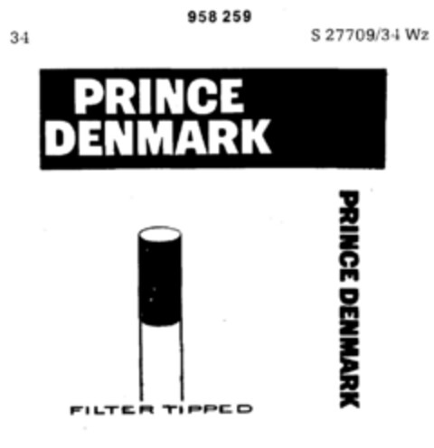 PRINCE DENMARK FILTER TIPPED Logo (DPMA, 16.03.1974)