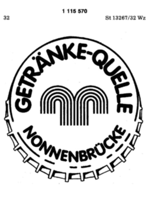 GETRÄNKE-QUELLE NONNENBRÜCKE Logo (DPMA, 01.11.1982)