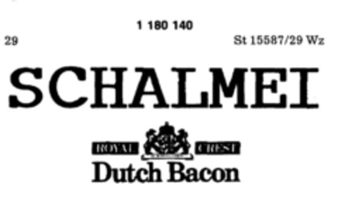 SCHALMEI ROYAL CREST Dutch Bacon Logo (DPMA, 03.03.1988)