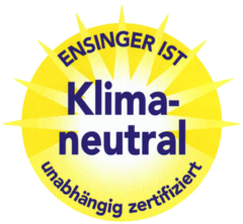 ENSINGER IST Klima- neutral unabhängig zertifiziert Logo (DPMA, 12/12/2019)