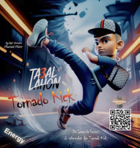 TA3ALLAHON Tornado Kick By Dipl. Director Murad Miro SCAN TO WIN Logo (DPMA, 29.03.2025)