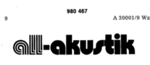 all-akustik Logo (DPMA, 01.02.1978)
