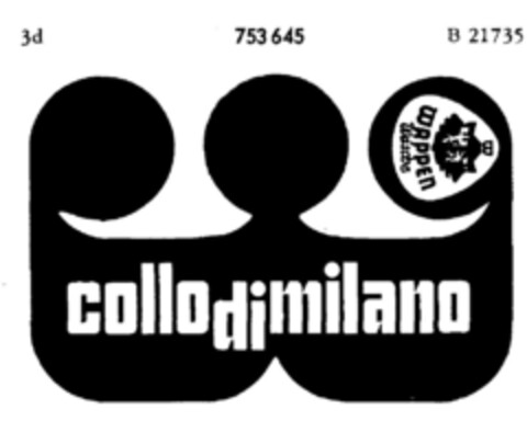 collo di milano Logo (DPMA, 21.01.1960)