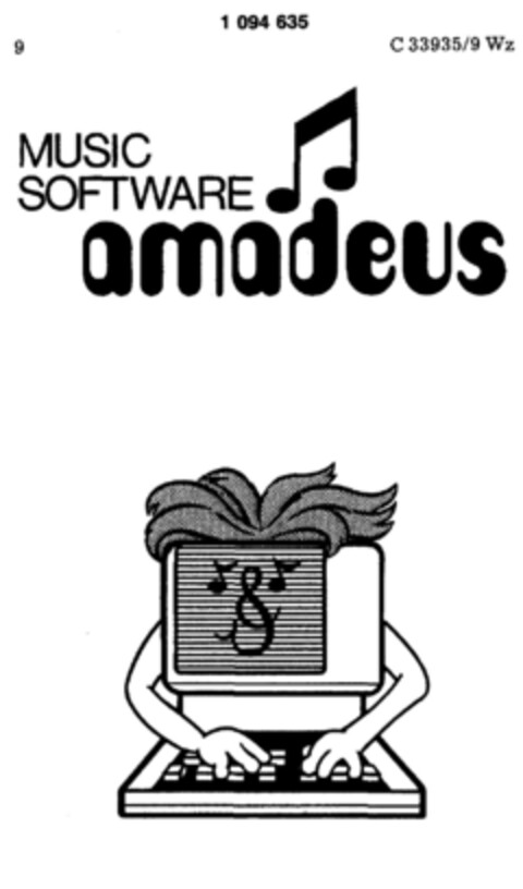 amadeus MUSIC SOFTWARE Logo (DPMA, 03/13/1985)