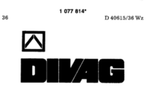 DIVAG Logo (DPMA, 22.01.1985)