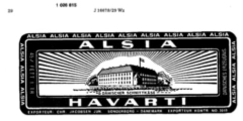 ALSIA HAVARTI Logo (DPMA, 18.03.1981)