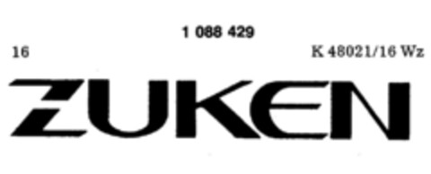 ZUKEN Logo (DPMA, 24.01.1985)