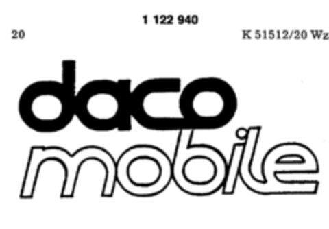 daco mobile Logo (DPMA, 04.08.1987)