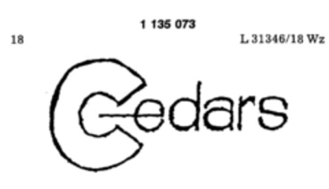 Cedars Logo (DPMA, 07/14/1988)