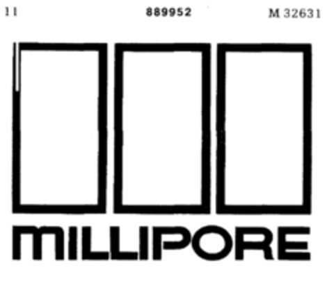 MILLIPORE Logo (DPMA, 31.03.1970)