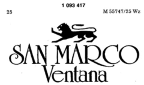 SAN MARCO Ventana Logo (DPMA, 01.12.1984)