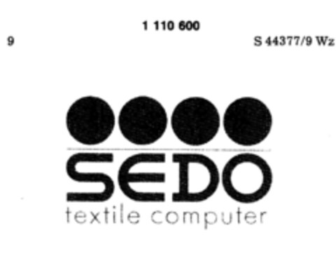 SEDO textile computer Logo (DPMA, 03.02.1987)