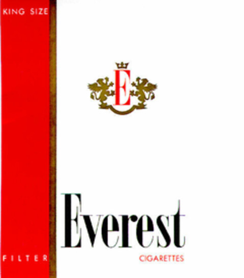 KING SIZE E Everest FILTER CIGARETTES Logo (DPMA, 01.08.1962)