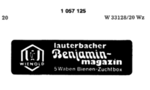 WIENOLD lauterbacher Benjamin-magazin 5 Waben Bienen-Zuchtbox Logo (DPMA, 09.04.1983)