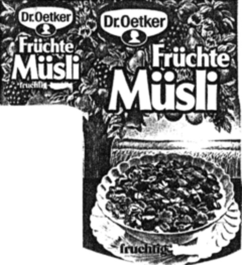 Dr.Oetker Früchte Müsli Logo (DPMA, 15.08.1990)