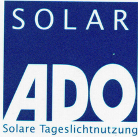 SOLAR ADO Solare Tageslichtnutzung Logo (DPMA, 07.02.2000)