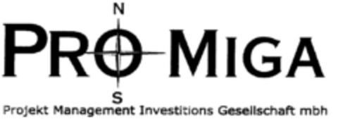 PRO MIGA Projekt Management Investitions Gesellschaft mbH Logo (DPMA, 21.08.2001)