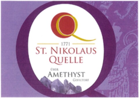 1771 ST. NIKOLAUS QUELLE ÜBER AMETHYST GEFILTERT Logo (DPMA, 09.12.2013)