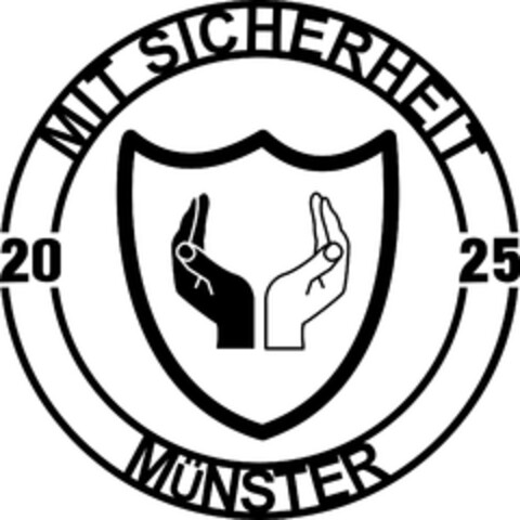 MIT SICHERHEIT MÜNSTER 20 25 Logo (DPMA, 17.03.2025)