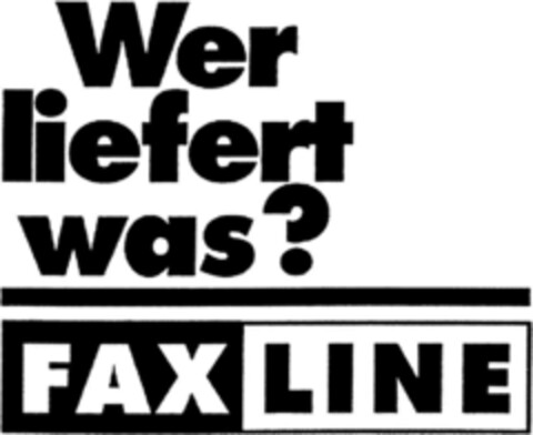 Wer liefert was? FAX LINE Logo (DPMA, 02.03.1995)