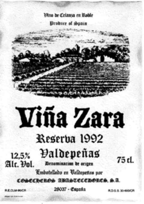 Vina Zara Logo (DPMA, 20.03.1997)