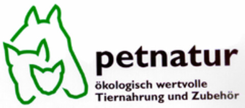 petnatur ökologisch wertvolle Tiernahrung und Zubehör Logo (DPMA, 13.11.1997)