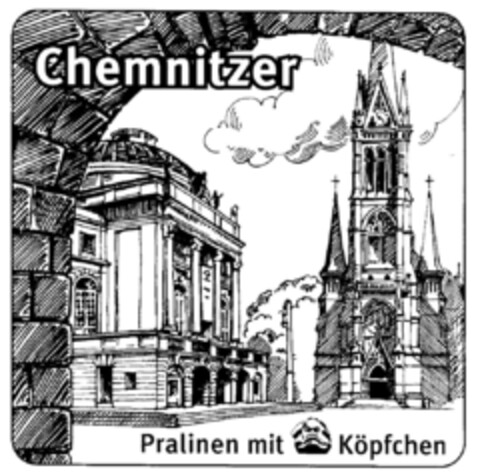 Chemnitzer Pralinen mit Köpfchen Logo (DPMA, 12.02.1999)